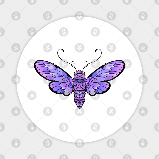 purple moth butterfly Magnet by weilertsen
